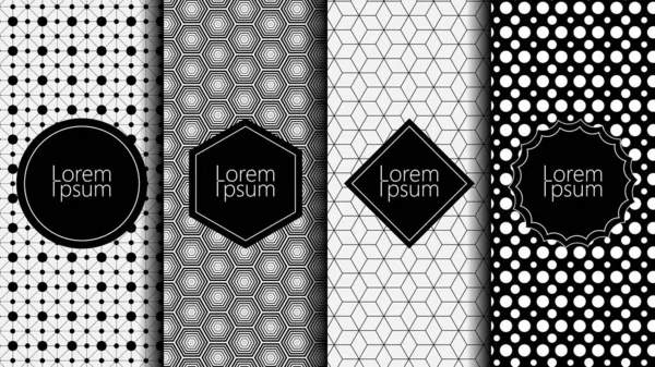 Excellent Pattern Set Repeatable Geometric Texture Swatches Panel You Find — Stock Vector