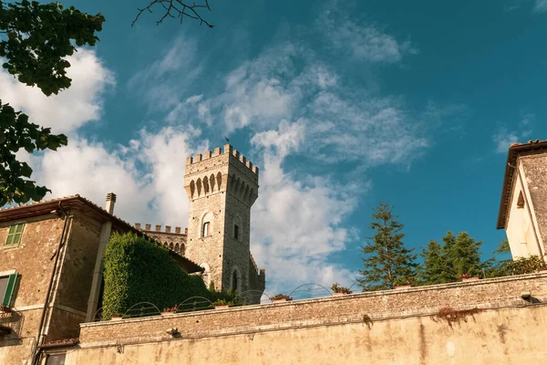Vista Del Famoso Castillo San Casciano Dei Bagni Siena Toscana — Foto de Stock