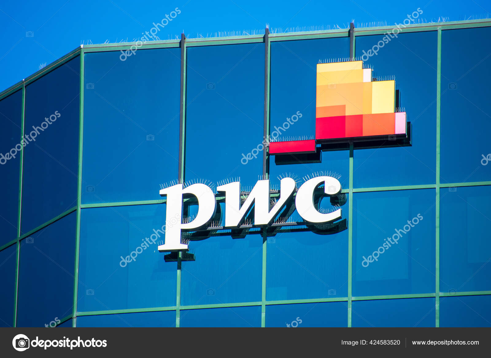 Pwc Logo Sign Company Office Pricewaterhousecoopers Multinational