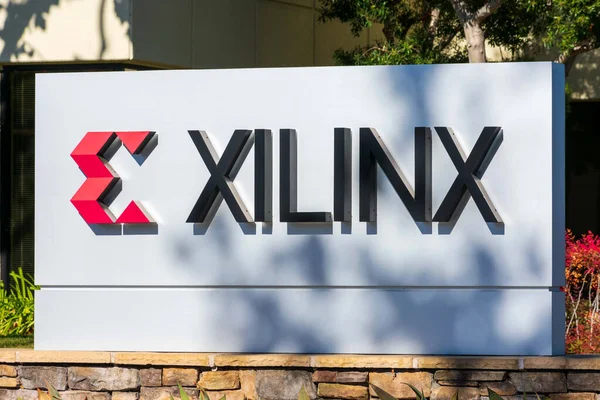 Xilinx Sign Logo Headquarters Xilinx Semiconductor Manufacturing Company San Jose — Stock Photo, Image