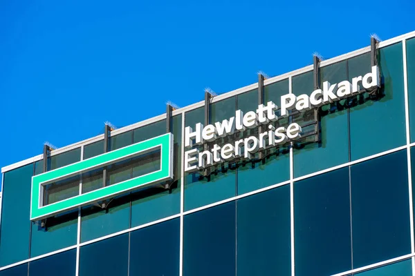 Hewlett Packard Enterprise Sign Logo Headquarters Building Enterprise Information Technology — 스톡 사진