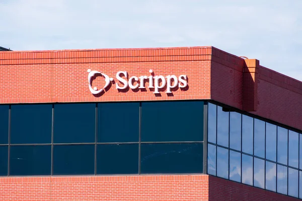 Scripps Firma Logotipo Fachada Del Edificio Del Sistema Salud Sin —  Fotos de Stock