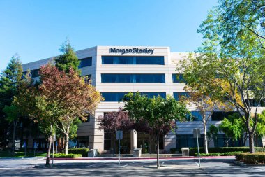 Morgan Stanley kampüsü. Morgan Stanley, çok uluslu bir yatırım bankası ve finans şirketi - San Jose, California, ABD - 2020