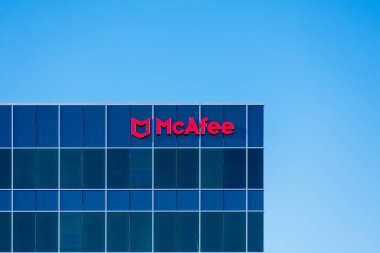 McAfee HQ campus. McAfee Corp. of global computer security software company - San Jose, California, USA - 2020 clipart