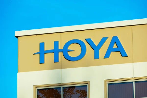 Hoya Zeichen Logo Auf Der Fassade Der Hoya Corporation Einem — Stockfoto