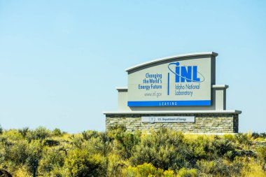 Idaho Ulusal Laboratuvarı işareti. INL, Birleşik Devletler Enerji Bakanlığı 'nın ulusal laboratuvarıdır - Idaho Falls, Idaho, ABD - 2020