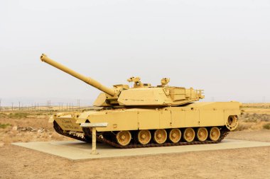 M1A1 Abrams ana savaş tankı açık hava müzesinde. - Boise, Idaho, ABD - 2020
