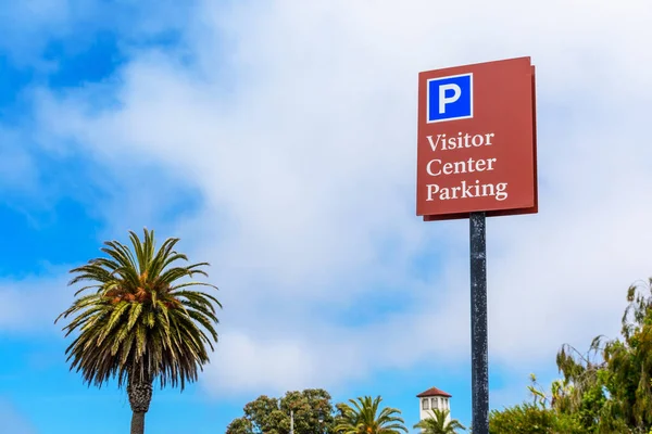 Návštěvnické Centrum Parkovací Značka Palma Zataženo — Stock fotografie