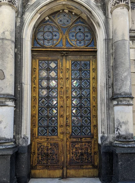 Buenos Aires Argentina Fevereiro 2019 Porta Enferrujada Tumba Velha Cemitério — Fotografia de Stock