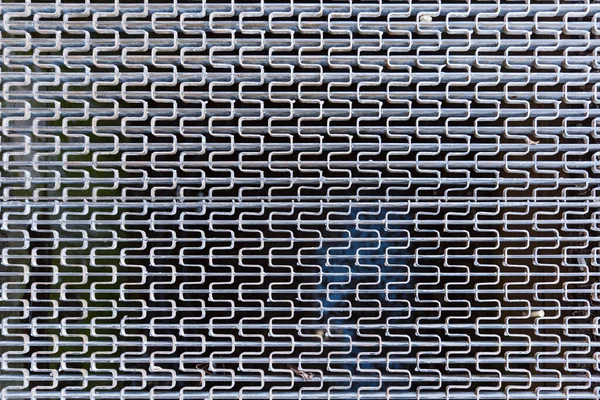 Close Iron Grid Texture Background Silver Metal Pattern Ground — Stok Foto