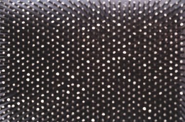 Metal raptiyeli bir tahtanın Bokeh etkisi. Pinpression olarak bilinir. Bulanık efekt