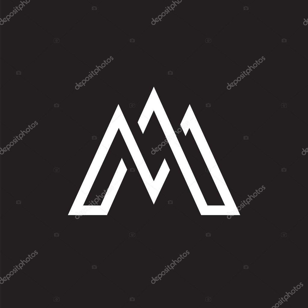 Luxury M letter logo design
