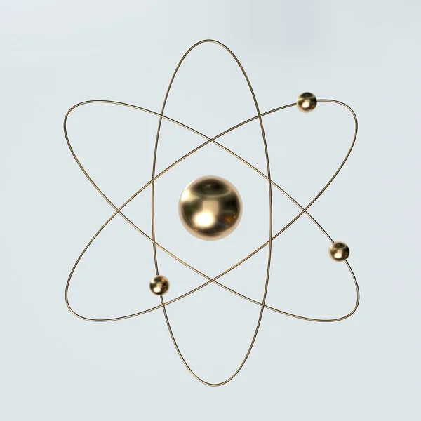 Icono Átomo Símbolo Ciencia Educación Física Nuclear Investigación Científica Ilustración — Foto de Stock