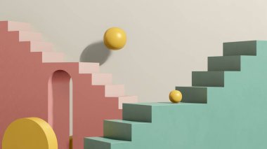 Ürün tanıtımı için basit bir arkaplanı olan 3d görüntüleme boş uzay podyumu.