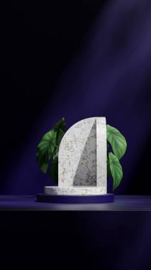 Portre desenli duvarda, 3d görüntüleme şablonu mermer desen eğimli silindir