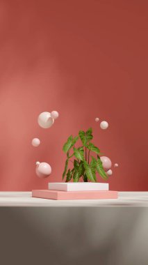 yüzen küre, 3d model uzay ahşap doku bloğu portrede şekillendiriliyor