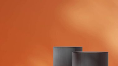 manzara minimumda, 3D biçimlendirme alanı beton doku eğimli silindir