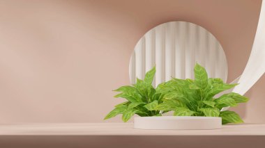 Yüzen kumaşlarda, 3D resim modelleme şablonu beyaz renk eğimli silindir