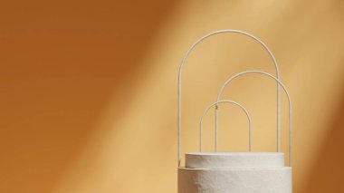 Kemer arkaplanı, 3d modelleme şablon seramik doku eğimli silindir peyzaj