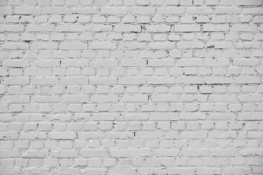 Beyaz tuğla duvar, arka plan kadar mükemmel..