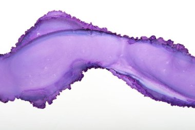 beyaz üzerine mor mürekkep dalgası