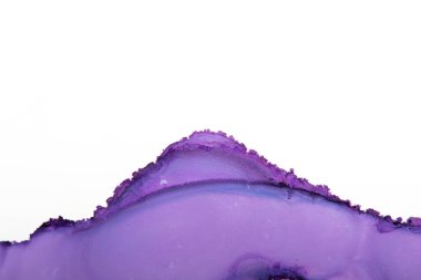 beyaz üzerine mor mürekkep dalgası