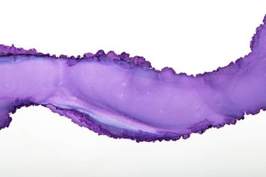 beyaz üzerine mor mürekkep dalgası