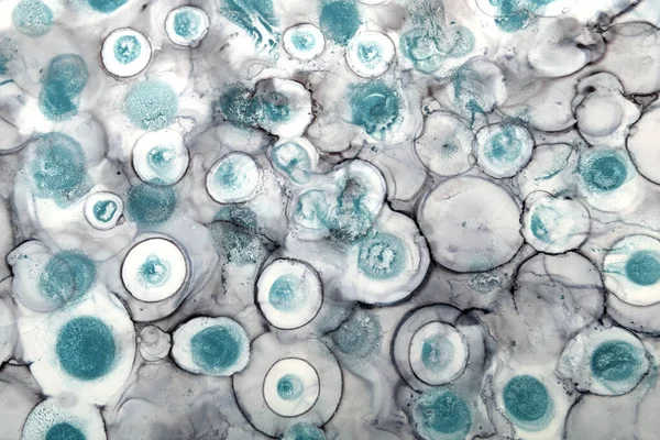 Gri-mavi arkaplanda yeşil noktaların sanat arkaplanı