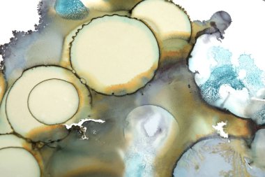 çok renkli lekeli yeşil dairelerin sanat arkaplanı