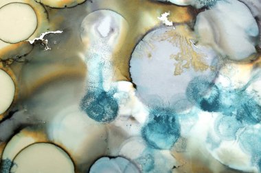 çok renkli lekeli yeşil dairelerin sanat arkaplanı