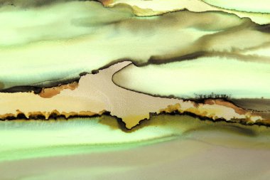 soyut sanat arkaplanı yeşil ve kahverengi renklerde