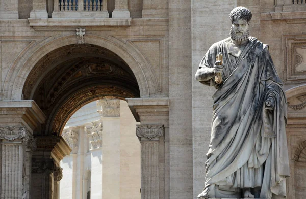 Statua San Pietro Vaticano Realizzata Giuseppe Fabris Allievo Canova Sullo — Foto Stock