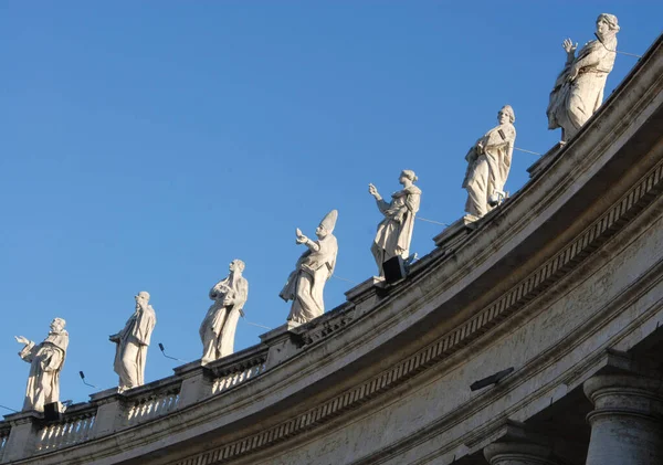 Célèbre Colonnade Place Saint Pierre Dans État Vatican Qui Est — Photo