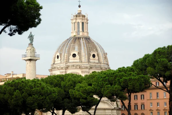 Les Coupoles Rome Rendent Capitale Éternelle Italie Magique Ici Église — Photo