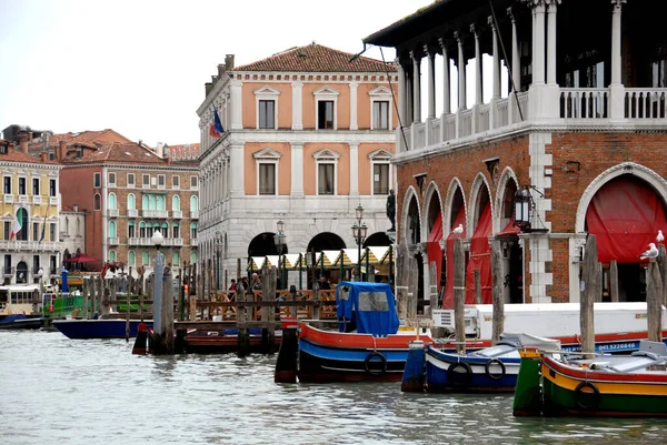 Architecture Boat Building Canal Grande City Cityscape Destination Europe Exterior — Stock Photo, Image