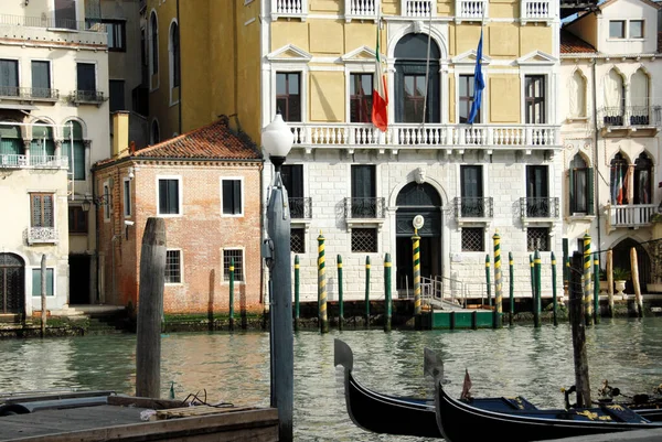 Architecture Boat Building Canal Grande City Cityscape Destination Europe Exterior — Stock Photo, Image