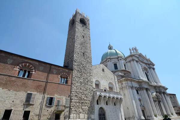 Brescia Ist Eine Wunderschöne Lombardische Stadt Der Die Kathedrale Die — Stockfoto