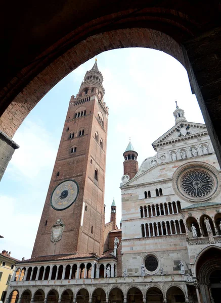 Cattedrale Cremona Vasto Tempio Romanico Che Stato Continuamente Adattato Con Fotografia Stock