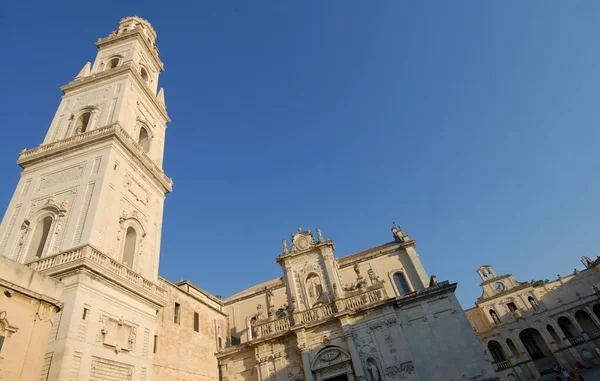 Detalles Ornamentos Dorados Arquitectura Barroca Catedral Lecce Que Catedral Maria —  Fotos de Stock