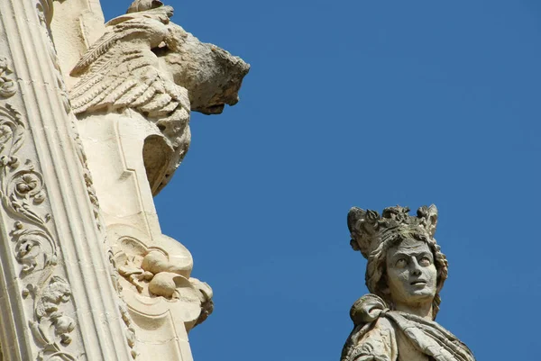 Santa Croce Bazilikası Nın Mimari Detayları Salento Puglia Nın Tarihi — Stok fotoğraf