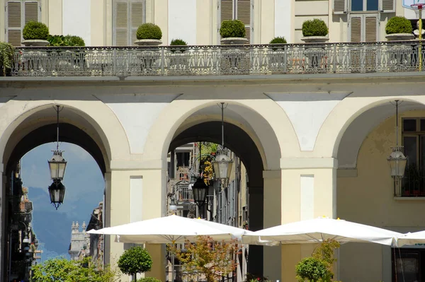 Piazza Vittorio Una Plaza Grande Puente Vittorio Emanuele Conecta Con — Foto de Stock