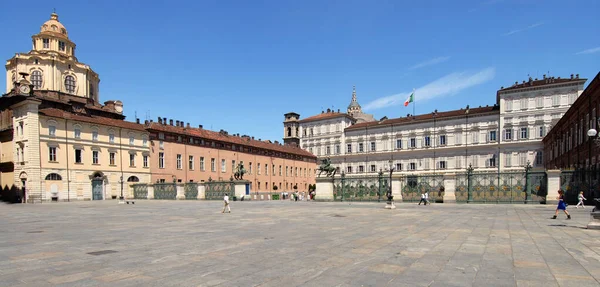 Piazza Castello Alberga Palazzo Reale Que Primera Más Importante Las — Foto de Stock