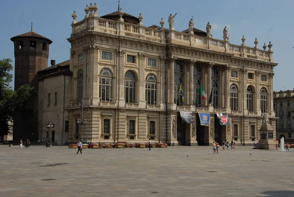 Palazzo Mona Torino Piazza Castello Bulunan Tarihi Bir Binadır Bir — Stok fotoğraf