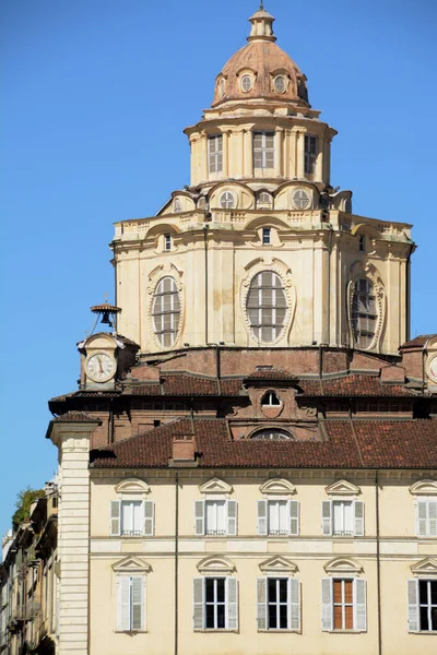Настоящая Церковь Сан Лоренцо Церковь Мбаппе Построенная Савойей Расположена Центральной — стоковое фото