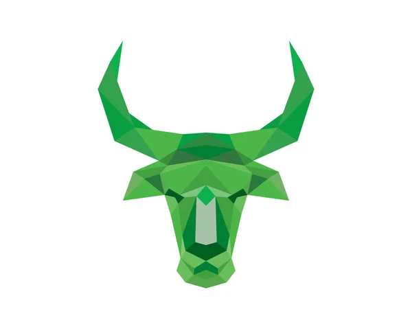 Calm Bull Head Polygonale Illustratie Vector — Stockvector