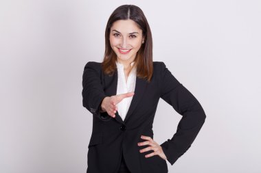 etkin ifadeleri ile genç kadın