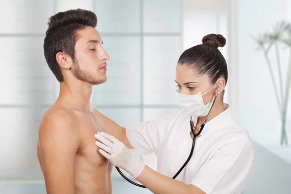 Young doctor is sick — Stock Photo, Image