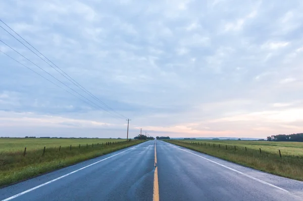 Camino pavimentado en la pradera —  Fotos de Stock