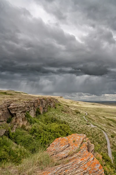 Storm Head Smashed In Buffalo Jump — Stock Photo, Image