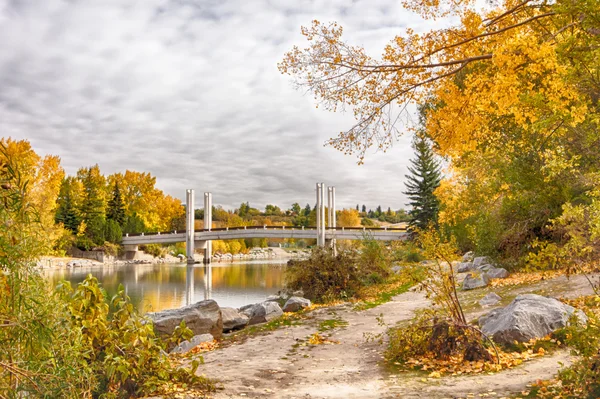 Calgary Bridge i höst — Stockfoto